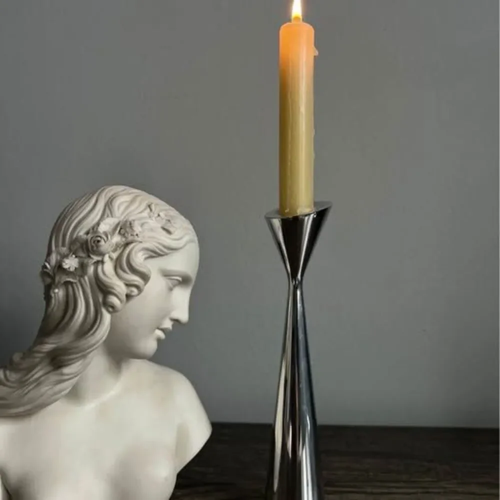Vintage Silver-colored nambé Studio Candle Holder